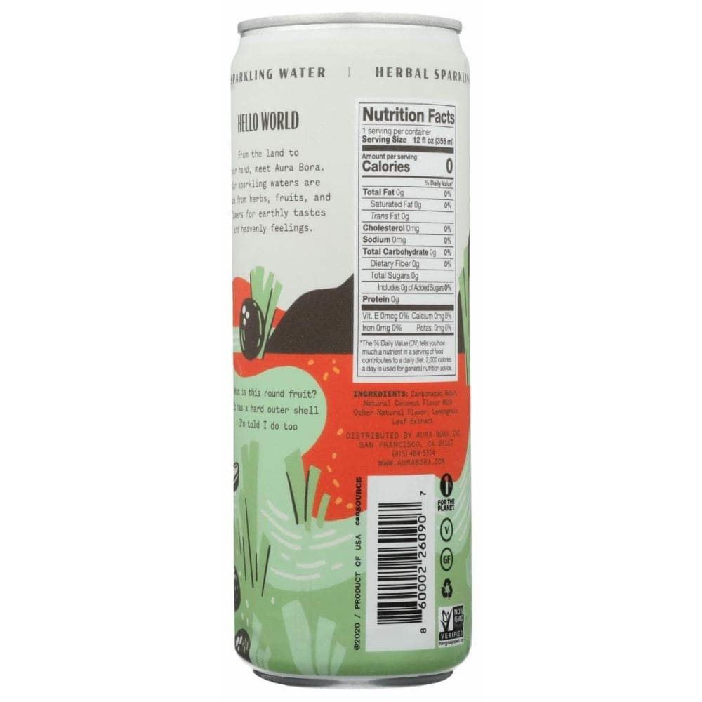 AURA BORA Aura Bora Water Sprklng Lmngrs Ccnt, 12 Fo