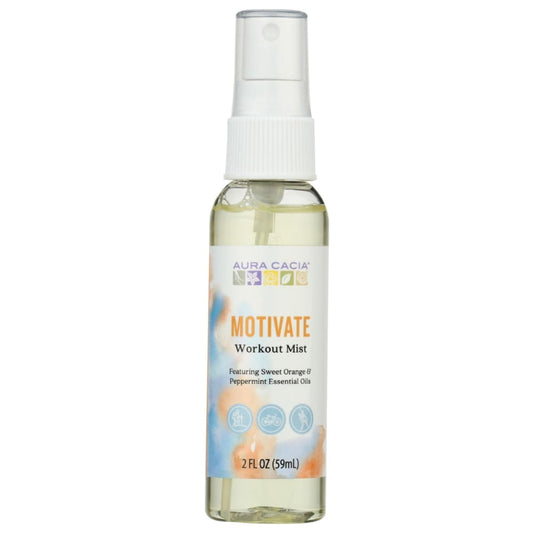 AURA CACIA: Mist Workout Motivate 2 OZ (Pack of 4) - Beauty & Body Care > Skin Care > Facial Mists & Toners & Astringents - AURA CACIA