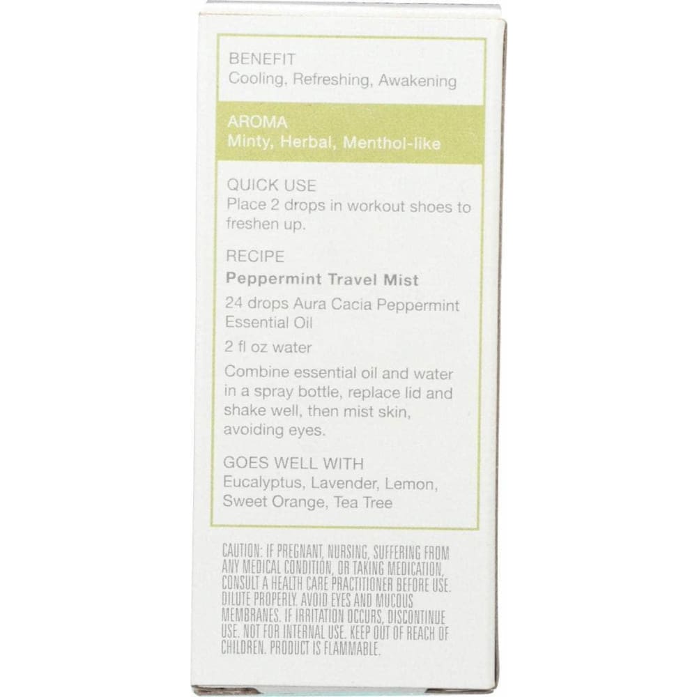 AURA CACIA Aura Cacia Oil Ess Peppermint Bxd, 0.5 Oz