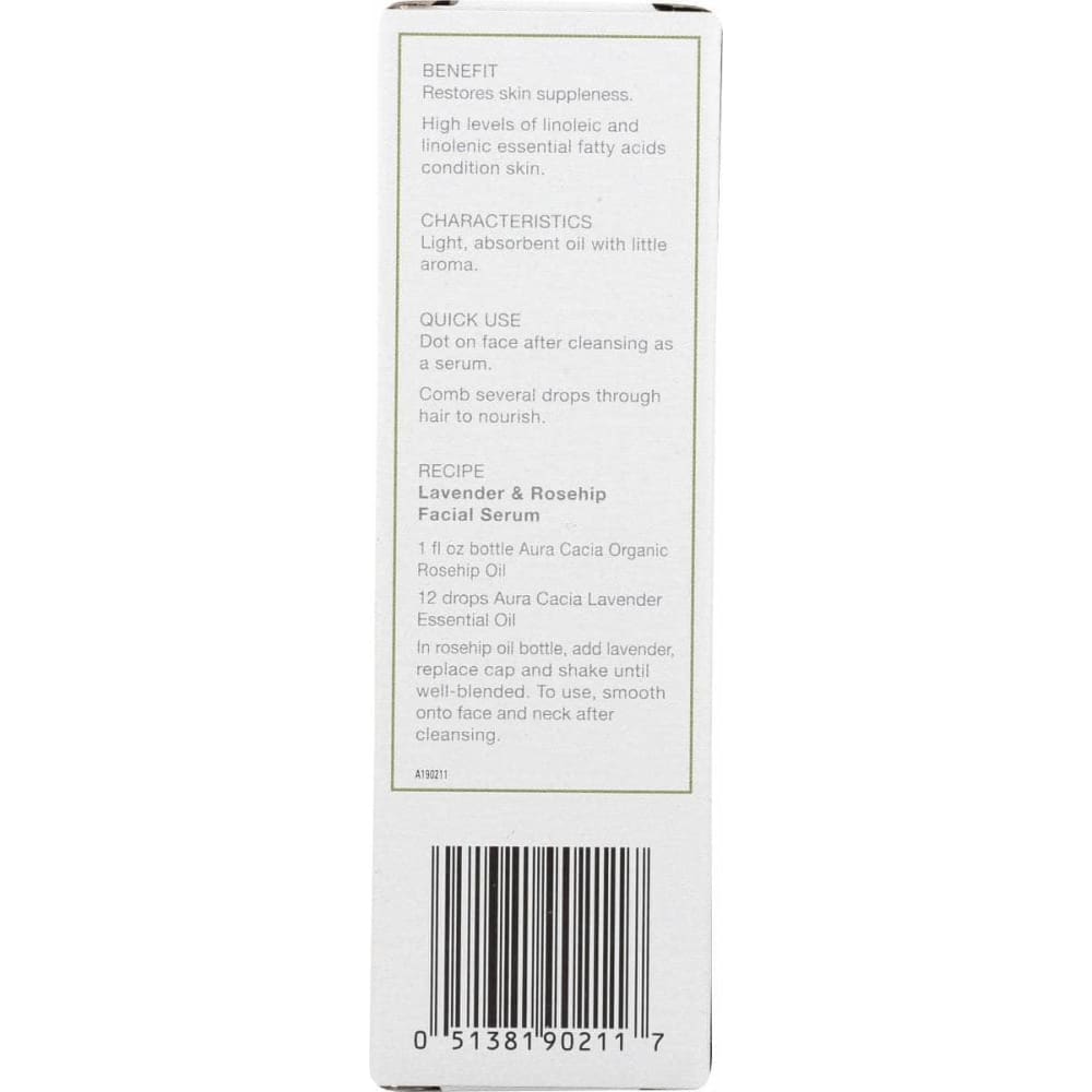 AURA CACIA Aura Cacia Oil Skin Care Rosehip Org, 1 Oz