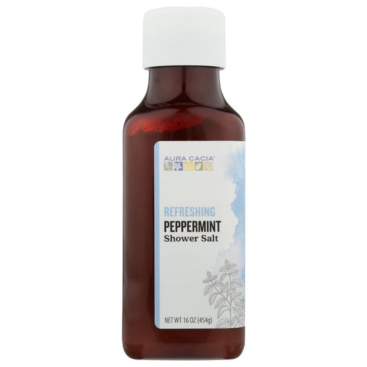 AURA CACIA: Relaxing Peppermint Shower Salt 16 oz (Pack of 2) - Beauty & Body Care > Aromatherapy and Body Oils > Essential Oils - Aura