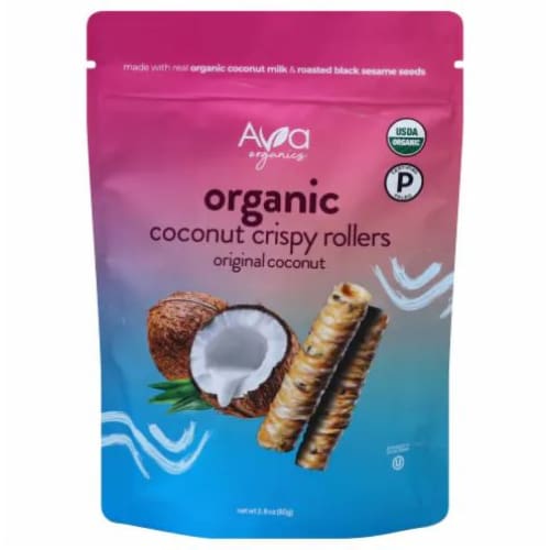 AVA ORGANICS: Orginal Coconut Crispy Rollers 2.8 oz (Pack of 5) - Snacks Other - AVA ORGANICS
