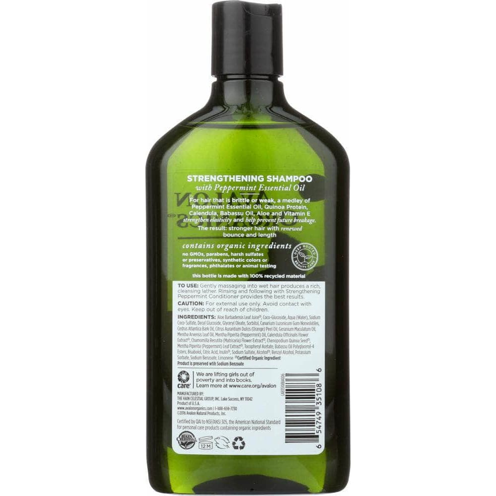 Avalon Organics Avalon Organics Shampoo Strengthening Peppermint, 11 oz