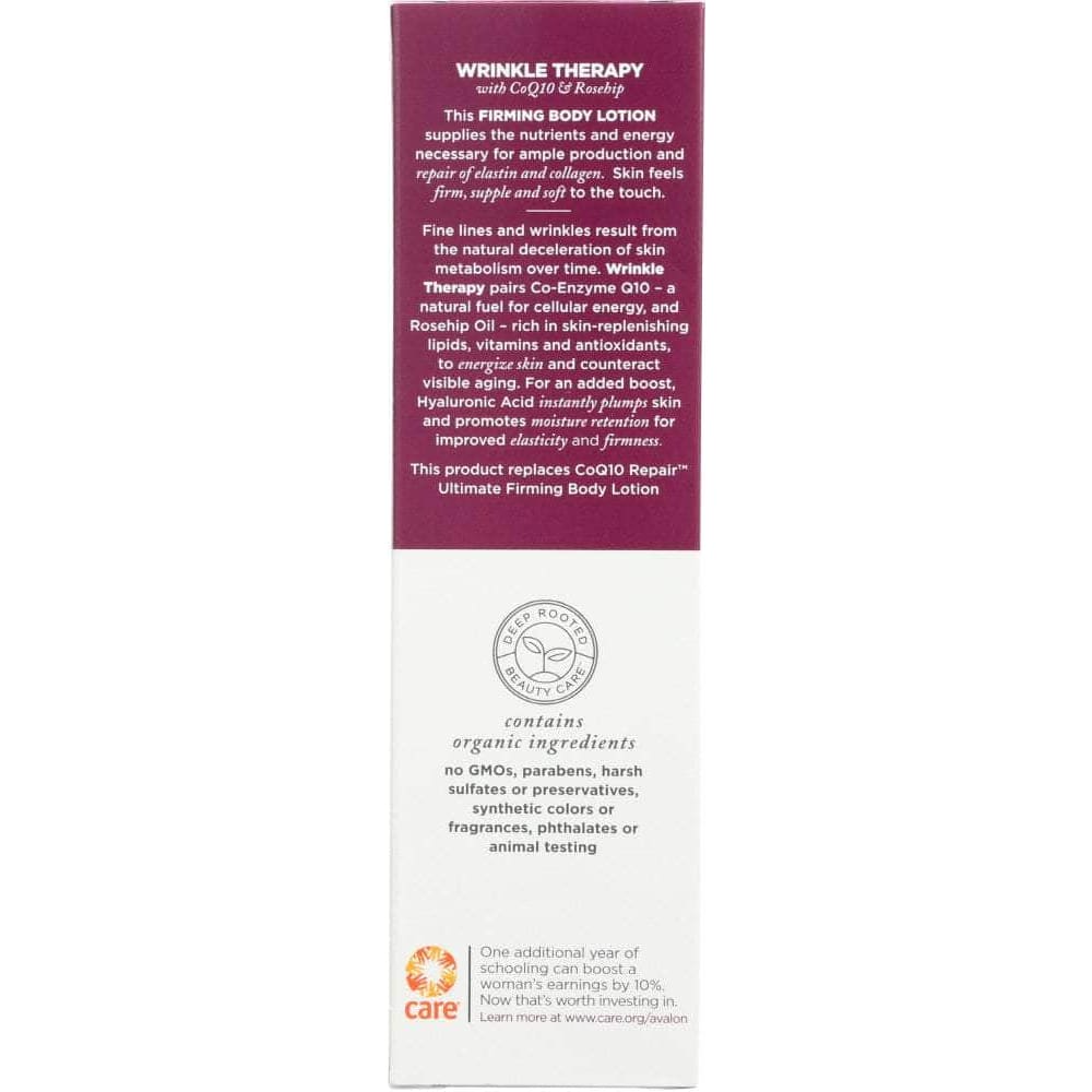 AVALON ORGANICS Avalon Organics Wrinkle Therapy With Coq10 & Rosehip Firming Body Lotion, 8 Oz