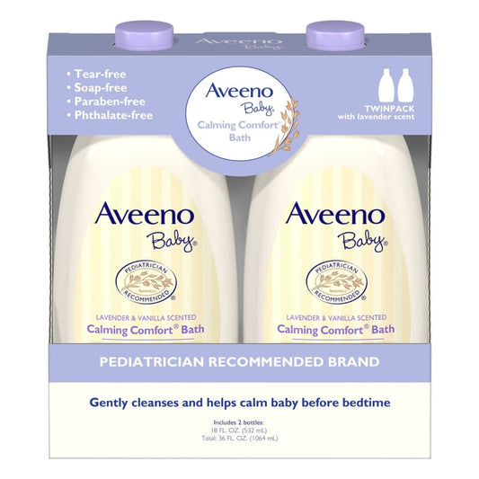 Aveeno Baby Calming Comfort Lavender and Vanilla Tear-Free Bath Wash 2 pk./18 fl. oz. - Aveeno