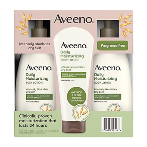 Aveeno Daily Moisturizing Body Lotion For Dry Skin 2 pk./18 fl. oz. + 8 oz. Tube - Home/Beauty/Seasonal Beauty/ - Aveeno