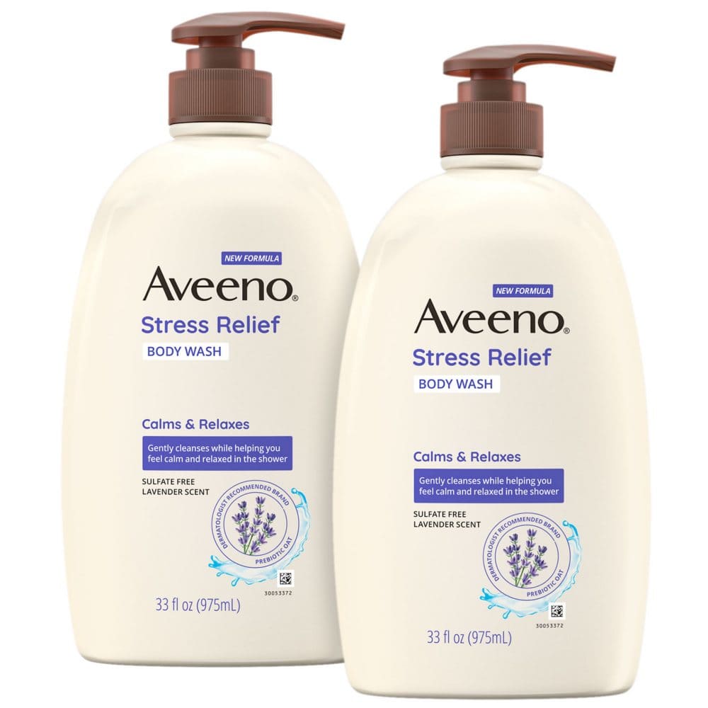 Aveeno Stress Relief Body Wash with Lavender & Chamomile (33 fl. oz. 2 pk.) - New Items - Aveeno