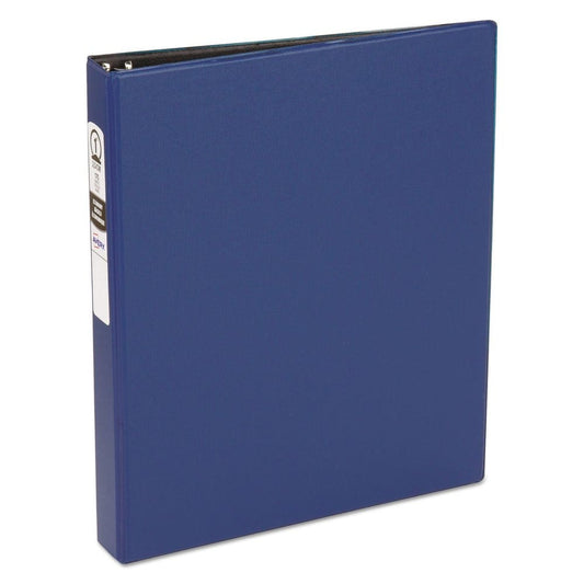 Avery Economy Non-View Binder with Round Rings 3 Rings 1 Capacity 11 x 8.5 Blue (Pack of 6) - Binders & Sheet Protectors - Avery