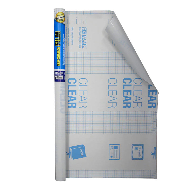 Clear Self Adhesive Book Cover 18In X 1.5 Yards (Pack of 12)