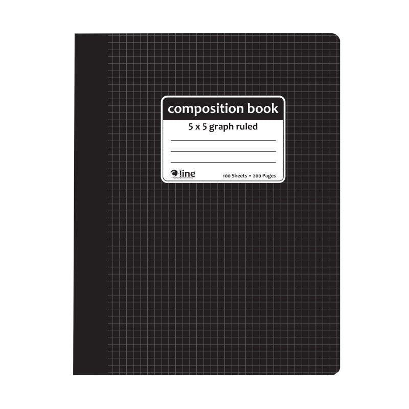 Comp Notebook Graph Ruled 5X5 Blk (Pack of 12)