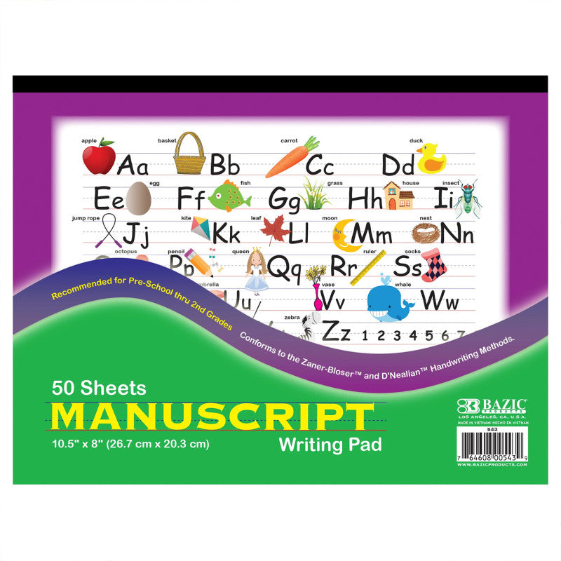 Manuscript Writing Pad 50 Sheets (Pack of 12)