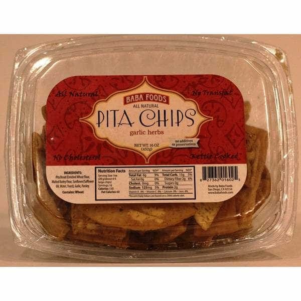 Baba Foods Baba Foods Garlic Herbs Pita Chips, 16 oz