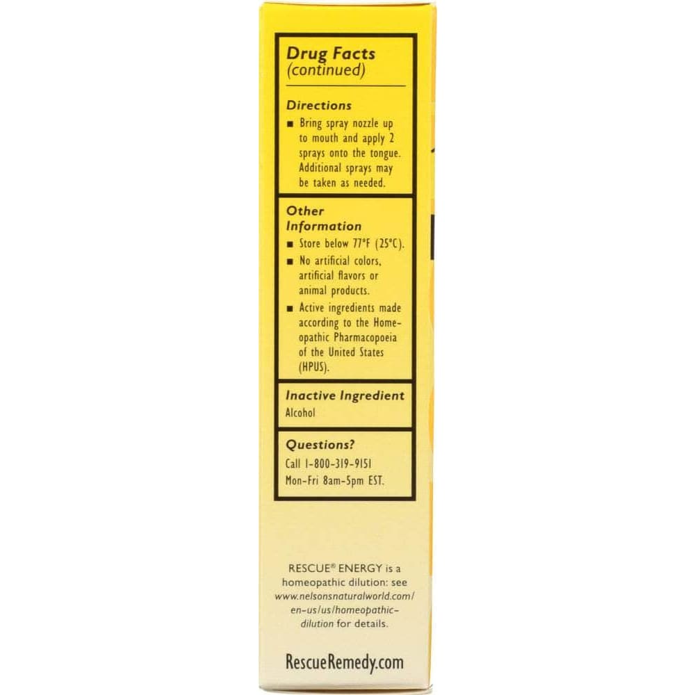 BACH Bach Original Flower Remedies Rescue Energy, 0.7 Oz