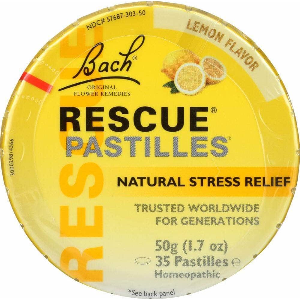 Bach Bach Original Flower Remedies Rescue Pastilles Natural Stress Relief Lemon, 1.7 oz