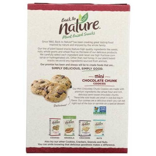 BACK TO NATURE Back To Nature Cookie Mini Choc Chnk, 6 Oz