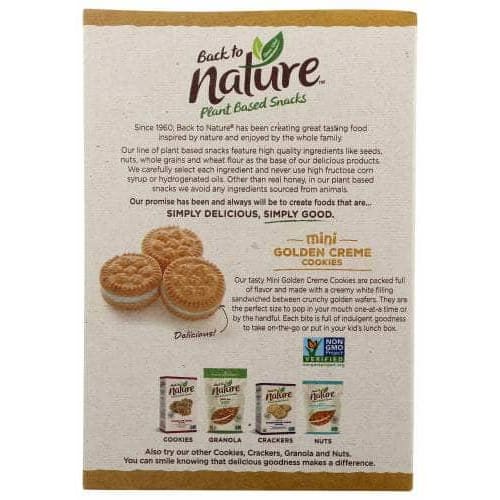 BACK TO NATURE Back To Nature Cookie Mini Golden Creme, 6 Oz