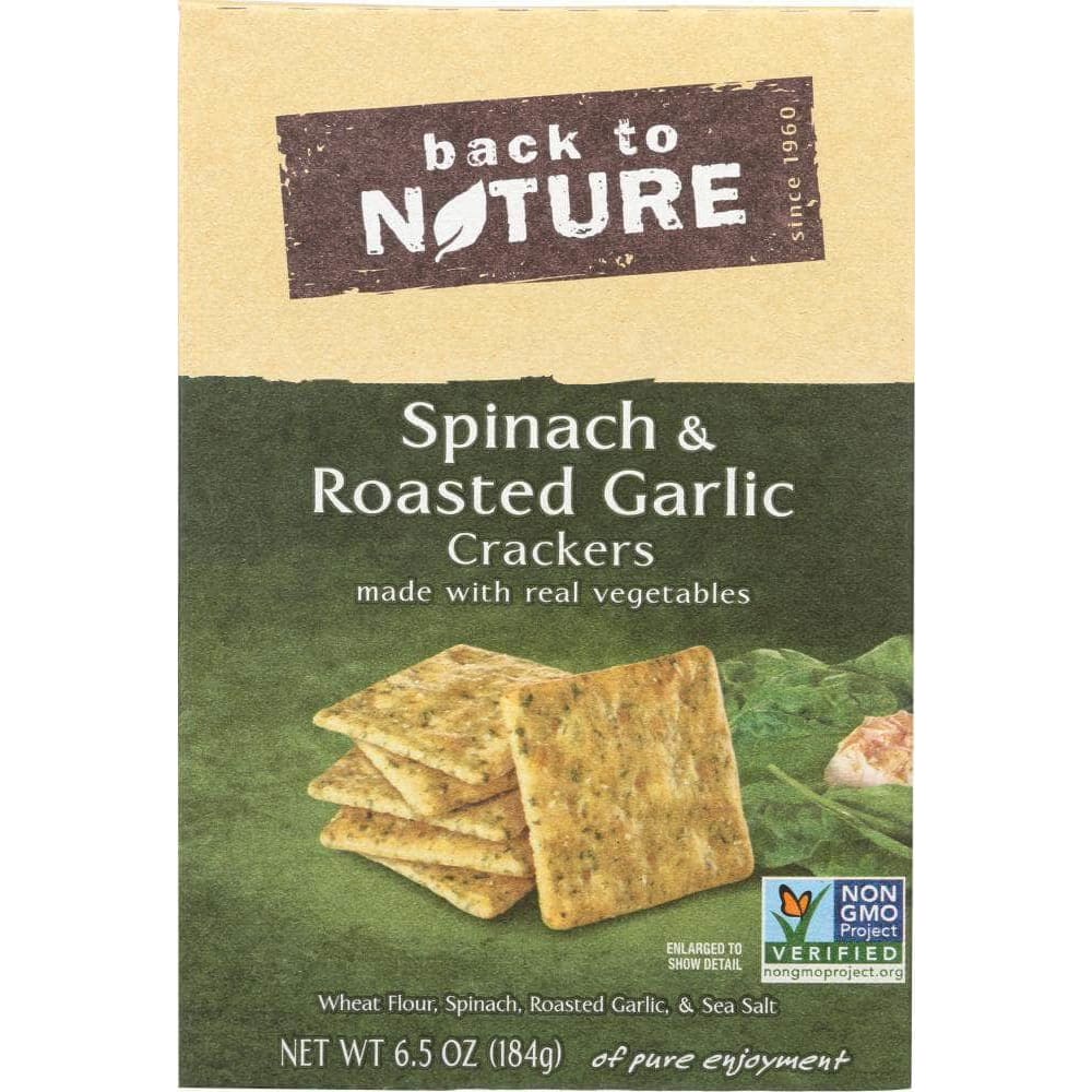 Back To Nature Back To Nature Crackers Spinach and Roasted Garlic, 6.5 oz