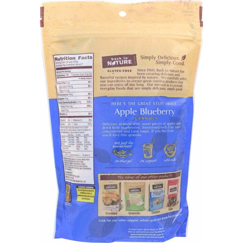 Back To Nature Back To Nature Gluten-Free Apple Blueberry Granola, 12.5 oz