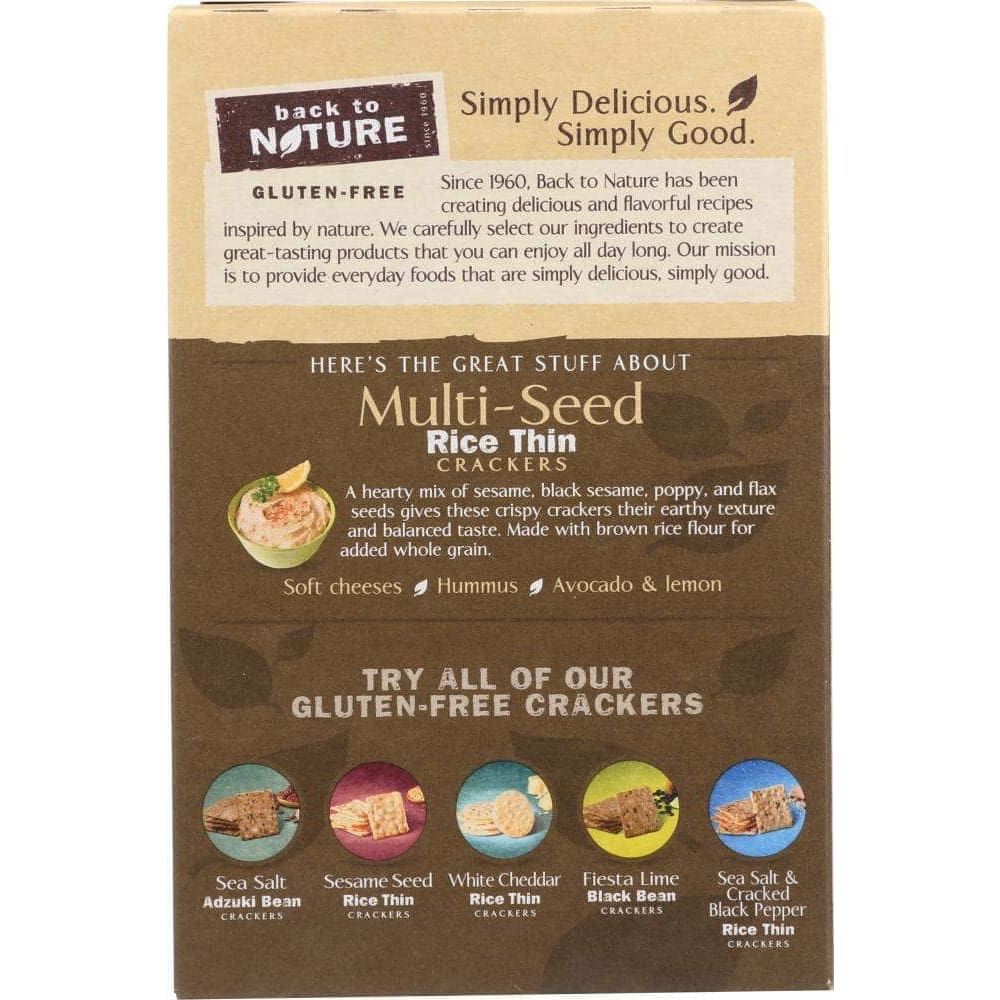 Back To Nature Back To Nature Gluten Free Rice Thins Multi-seed, 4 oz
