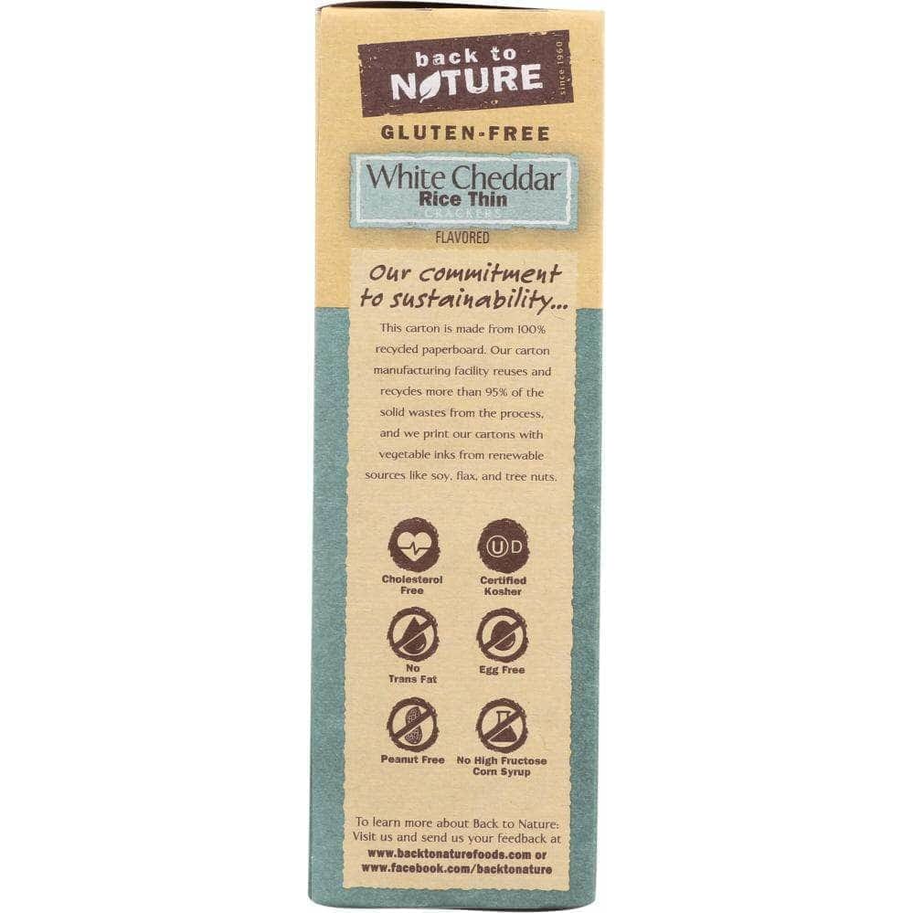 Back To Nature Back To Nature Gluten Free Rice Thins White Cheddar, 4 oz