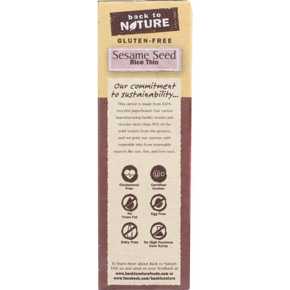 Back To Nature Back To Nature Gluten Free Sesame Seed Rice Thin Crackers, 4 oz