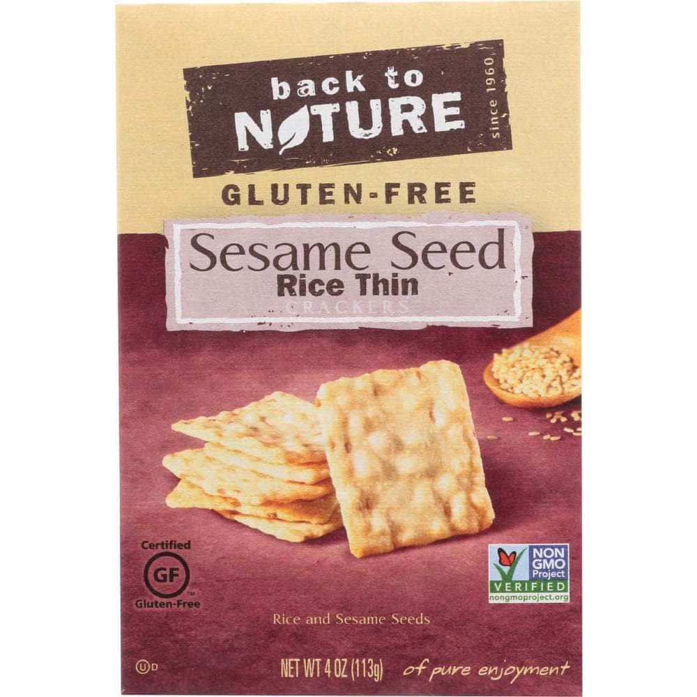 Back To Nature Back To Nature Gluten Free Sesame Seed Rice Thin Crackers, 4 oz