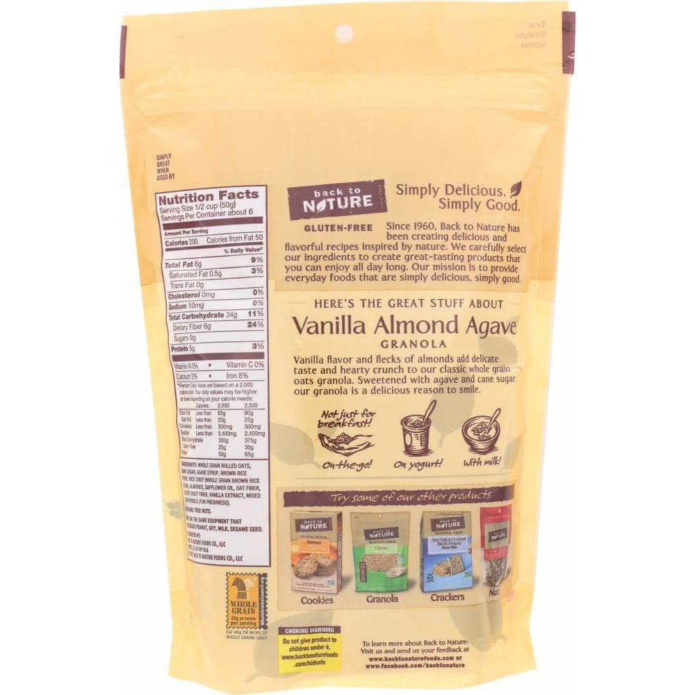 Back To Nature Back To Nature Gluten-Free Vanilla Almond Agave Granola, 11 oz