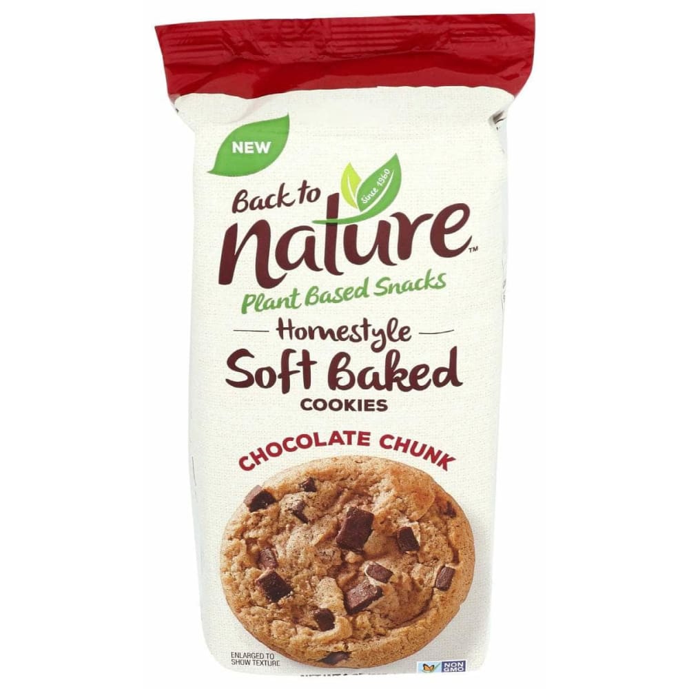 BACK TO NATURE Grocery > Snacks > Cookies BACK TO NATURE: Homestyle Soft Baked Chocolate Chunk Cookies, 8 oz