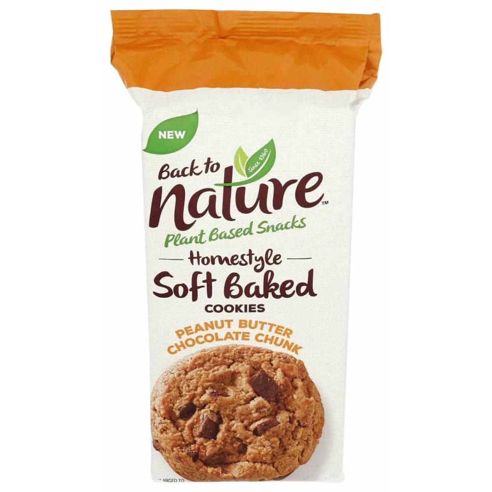 BACK TO NATURE Grocery > Snacks > Cookies BACK TO NATURE: Homestyle Soft Baked Peanut Butter Chocolate Chunk Cookies, 8 oz