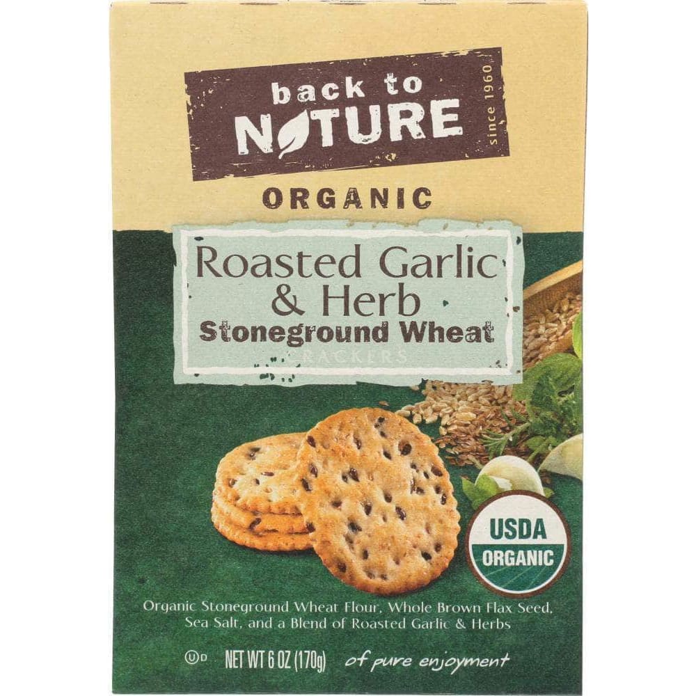 Back To Nature Back To Nature Roasted Garlic and Herb Cracker, 6 oz