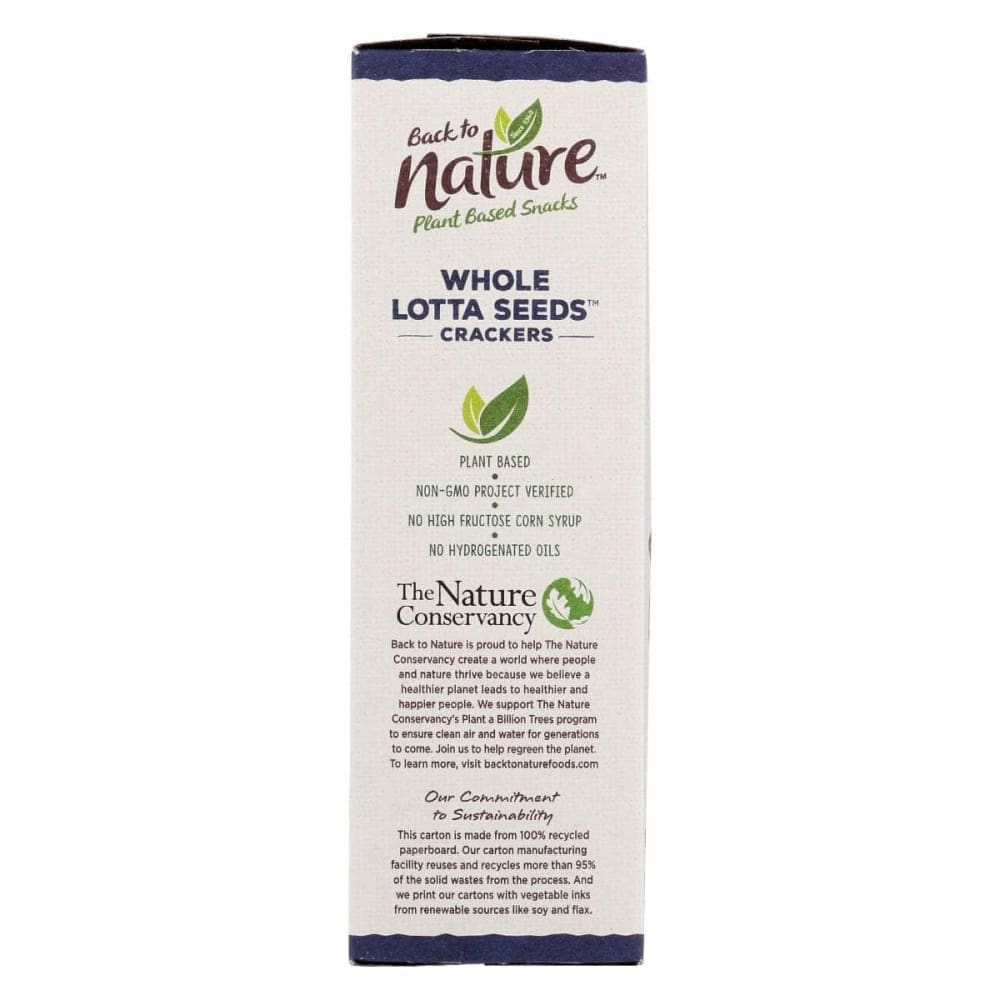 BACK TO NATURE Grocery > Snacks > Crackers BACK TO NATURE: Whole Lotta Seeds Crackers, 5.5 oz
