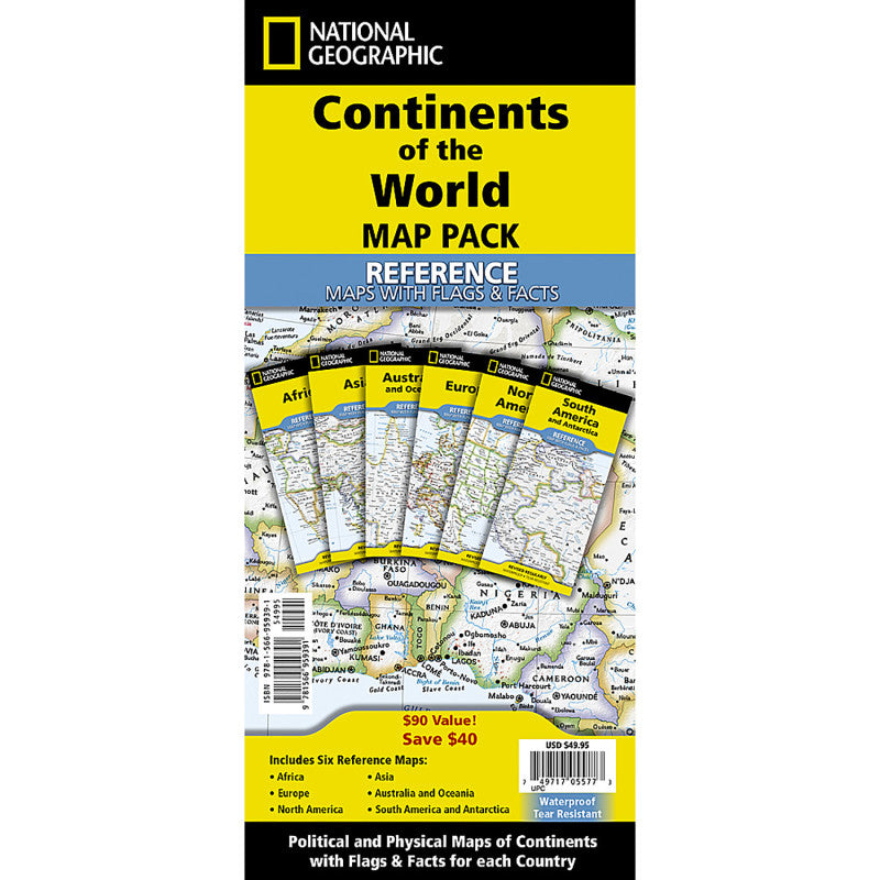 Continents World Flags & Facts Map Pack Bundle