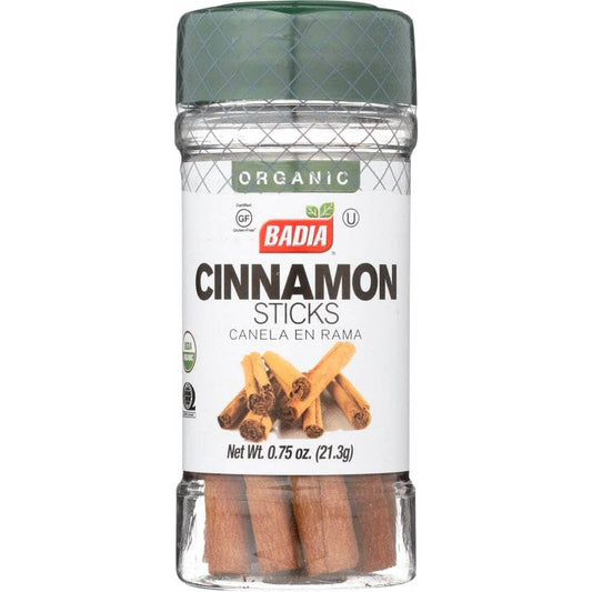 BADIA Categories > Food, Groceries > Spice &amp; Seasoning > Cinnamon, Spice BADIA: Cinnamon Sticks Organic, 0.75 oz