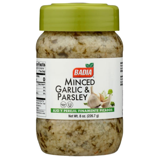 BADIA: Spice Garlic Minced Parsl 8 OZ (Pack of 6) - Grocery > Cooking & Baking > Extracts Herbs & Spices - BADIA