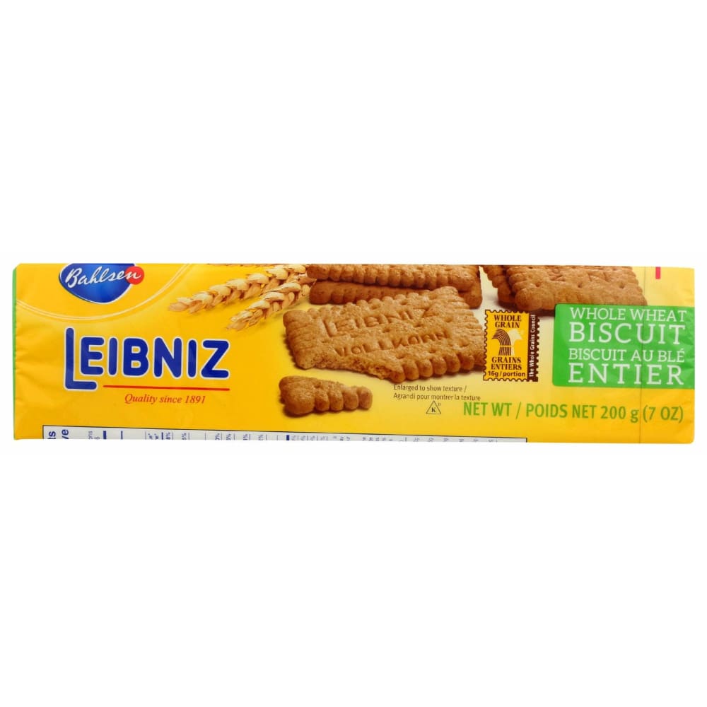 BAHLSEN Bahlsen Biscuit Leibniz Whl Wheat, 7 Oz