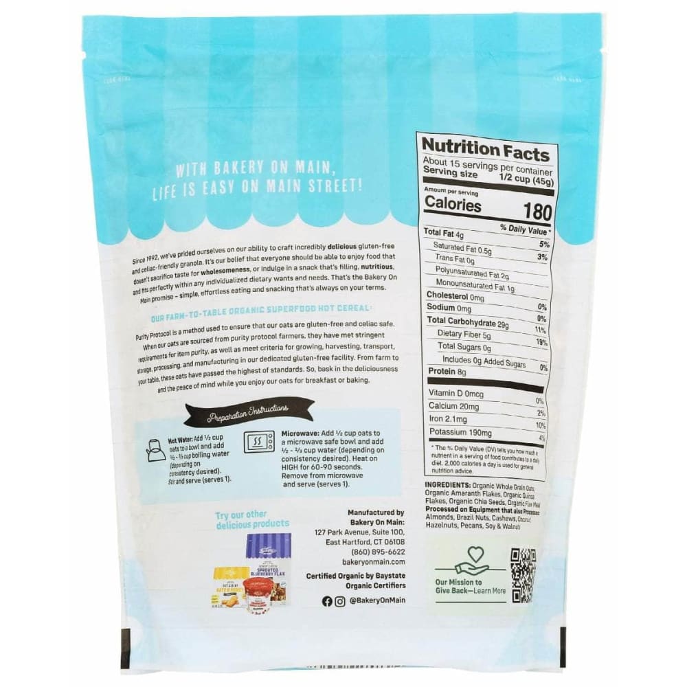 BAKERY ON MAIN Bakery On Main Cereal Oats Superfood, 24 Oz