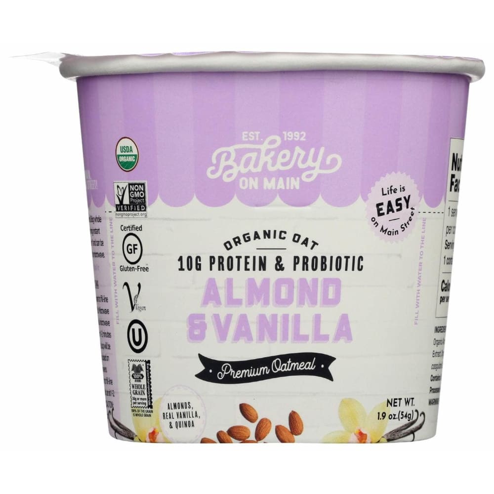 BAKERY ON MAIN BAKERY ON MAIN Oatmeal Cup Alm Van Org, 1.9 oz