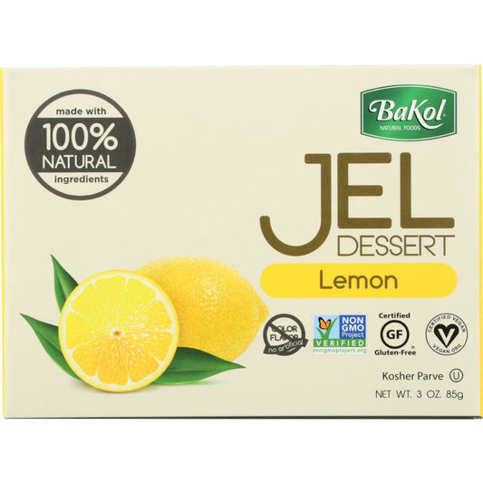 BAKOL: Jel Dessert Lemon All Natural 3 oz (Pack of 5) - Jams & Jellies - BAKOL