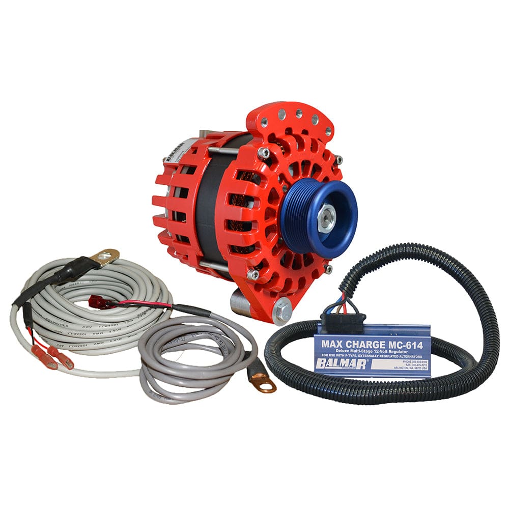 Balmar Alternator 1-2 Single Foot J10 Serpentine Pulley Regulator & Temp Sensor - 170A Kit - 12V - Electrical | Alternators - Balmar