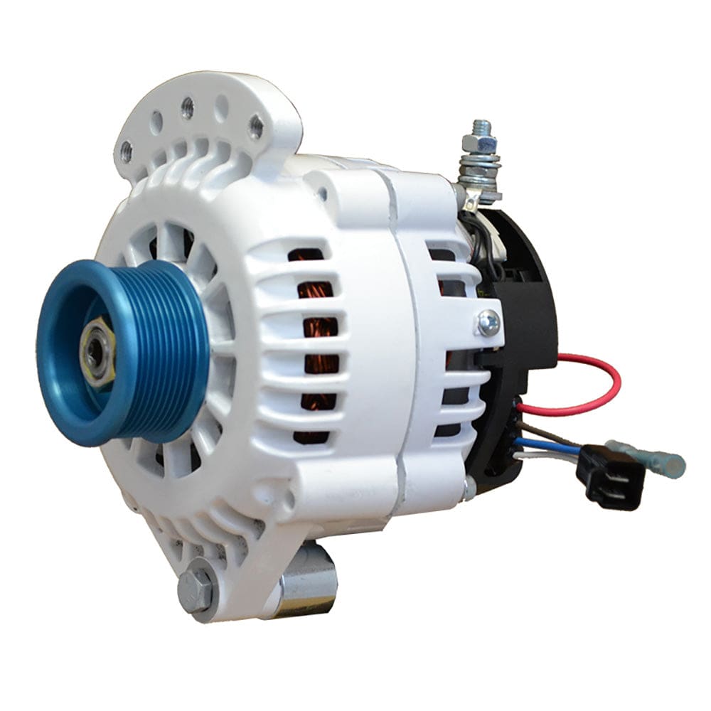Balmar Alternator 120 AMP 12V 1-2 Single Foot Spindle Mount J10 Pulley w/ Isolated Ground - Electrical | Alternators - Balmar