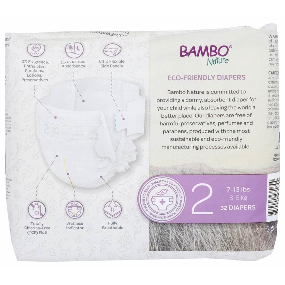 BAMBO NATURE Baby > Baby Diapers & Diaper Care BAMBO NATURE: Diapers Baby Size 2, 32 pk