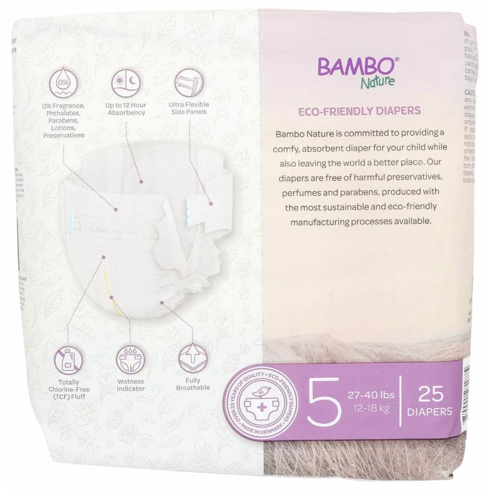 BAMBO NATURE Baby > Baby Diapers & Diaper Care BAMBO NATURE: Diapers Baby Size 5, 25 pk