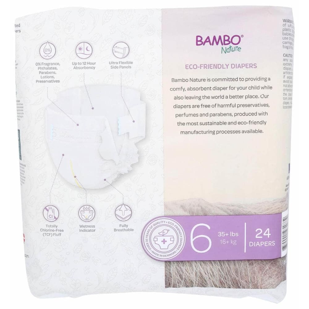 BAMBO NATURE Baby > Baby Diapers & Diaper Care BAMBO NATURE: Diapers Baby Size 6, 24 pk