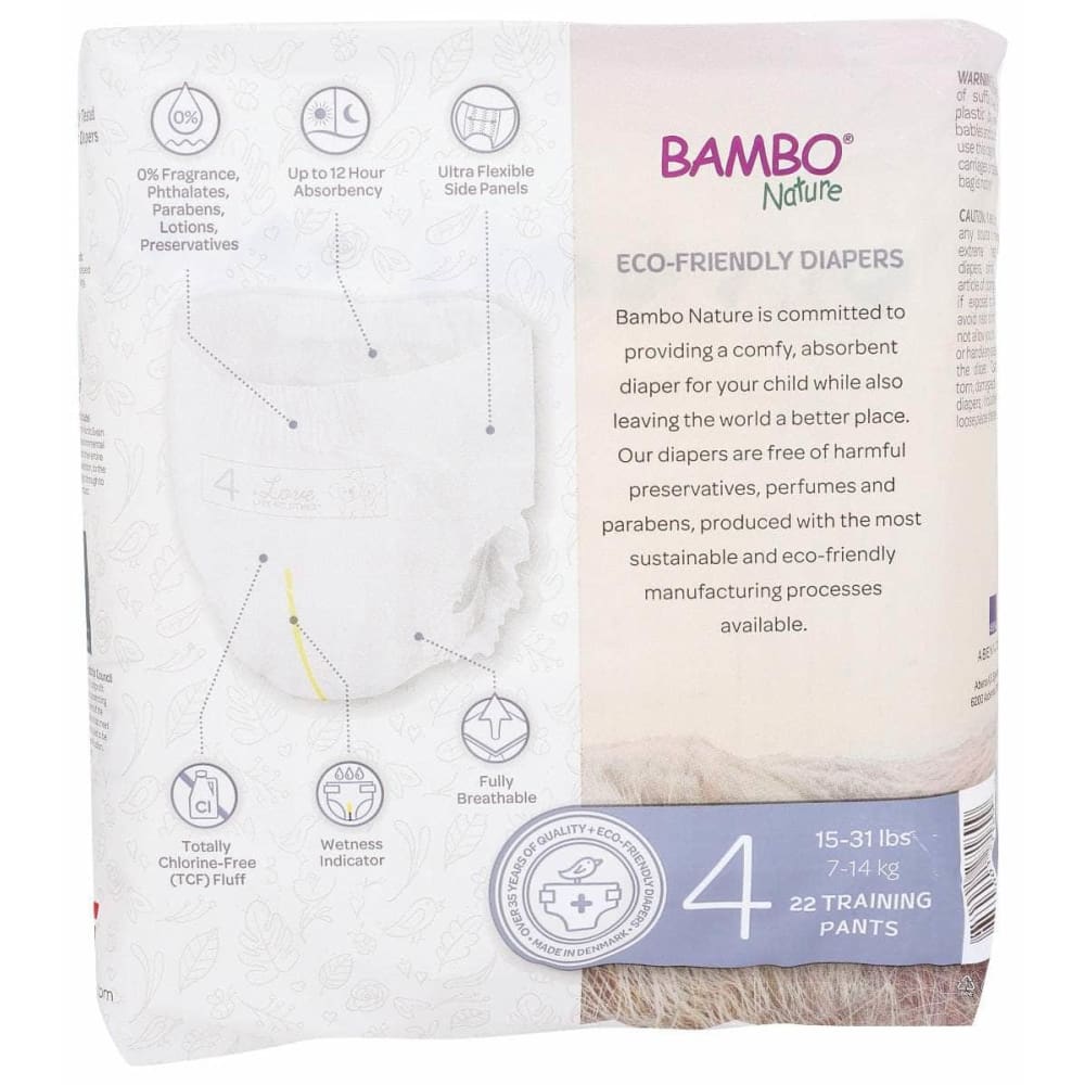 BAMBO NATURE Baby > Baby Diapers & Diaper Care BAMBO NATURE: Dream Training Pants Size 4, 22 pk