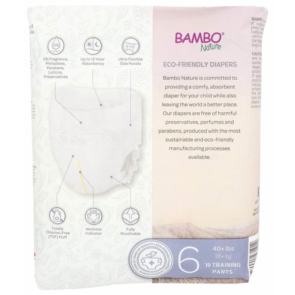 BAMBO NATURE Baby > Baby Diapers & Diaper Care BAMBO NATURE: Dream Training Pants Size 6, 19 pk