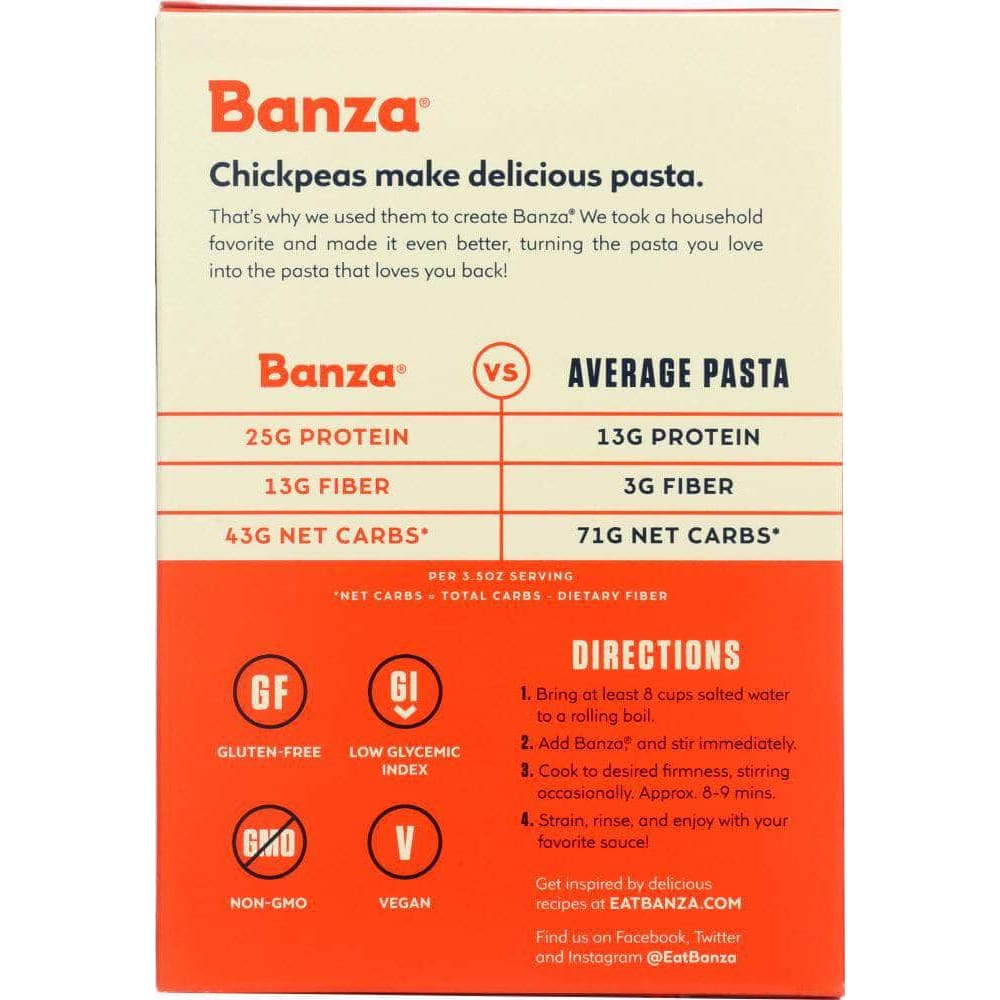 Banza Banza Elbows Chickpea Pasta, 8 oz