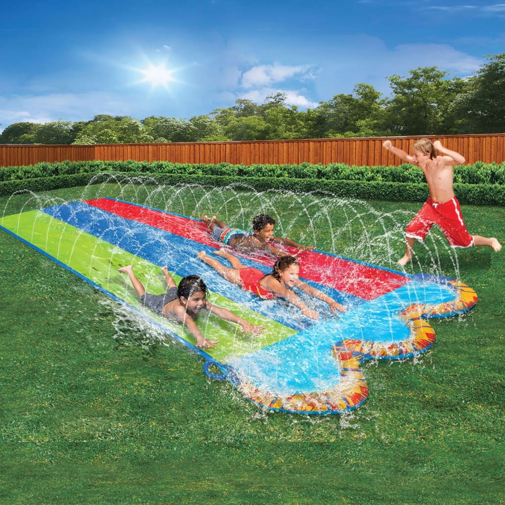 Banzai Kids 16’ Triple Racer Water Slide - Banzai