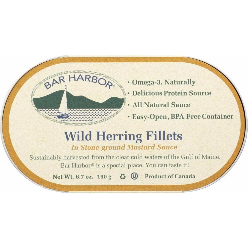 Bar Harbor Bar Harbor Wild Herring Fillets In Stone-Ground Mustard Sauce, 6.7 oz