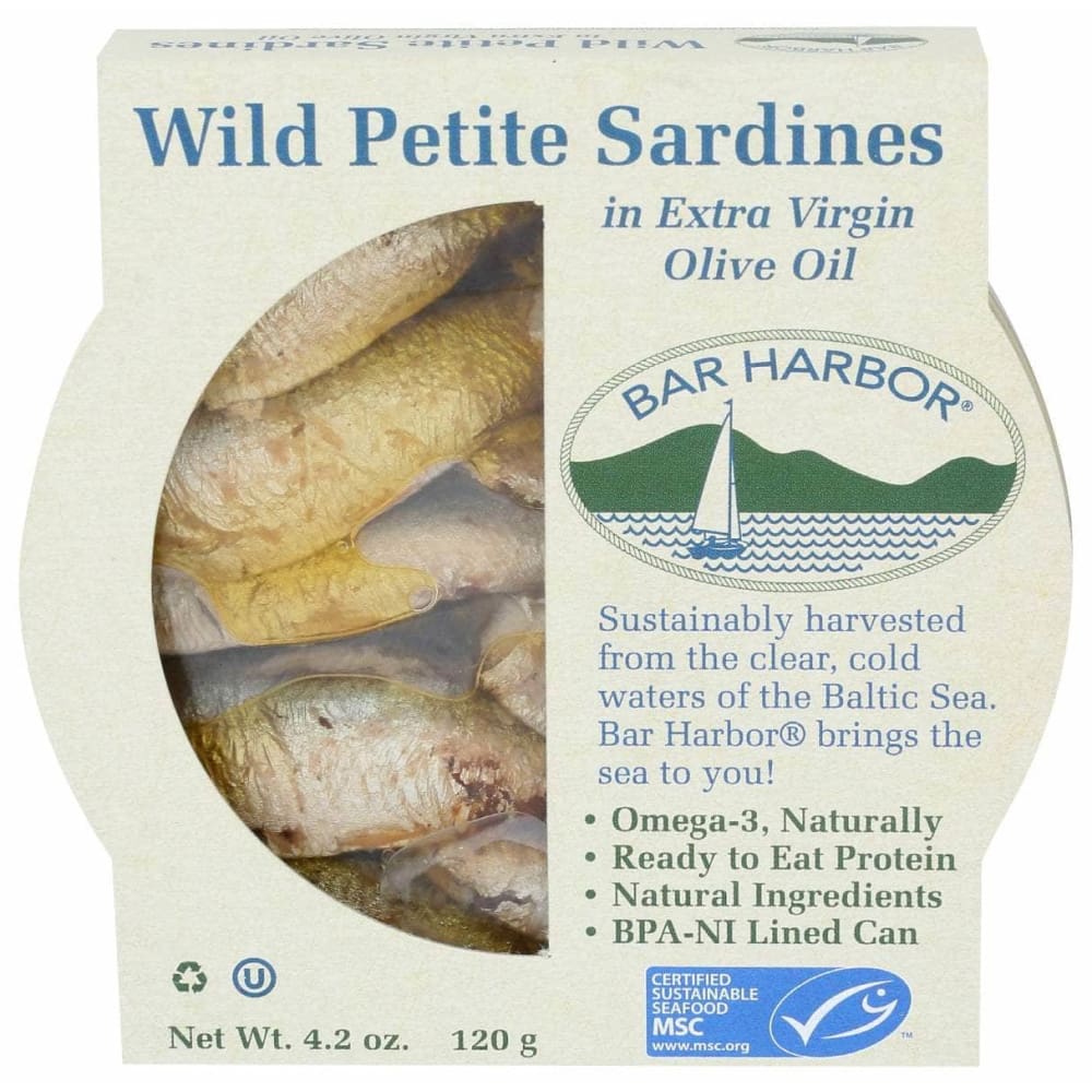 BAR HARBOR BAR HARBOR Wild Petite Sardines In Extra Virgin Olive Oil, 4.2 oz