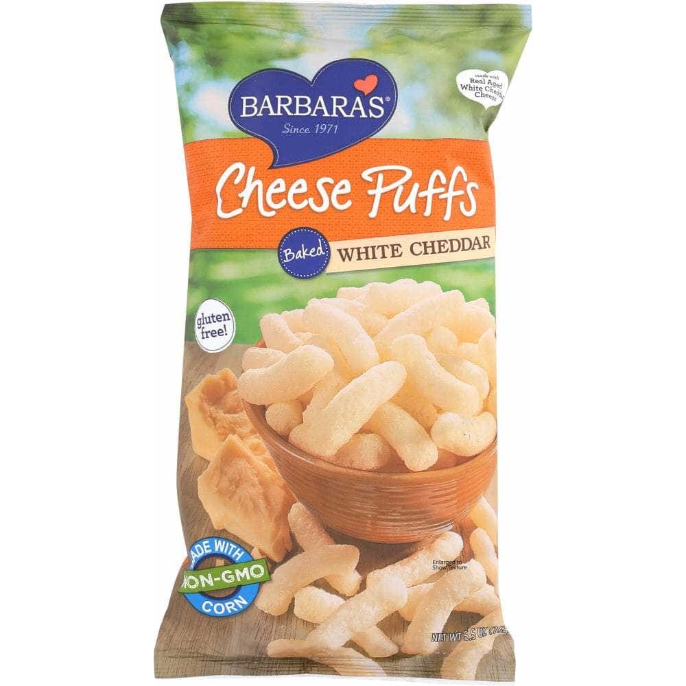 Barbaras Barbara's Bakery Cheese Puffs Baked White Cheddar, 5.5 oz